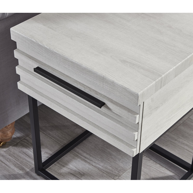 Odeen 3-Piece Bedroom Set, Tan/White Nightstands, King