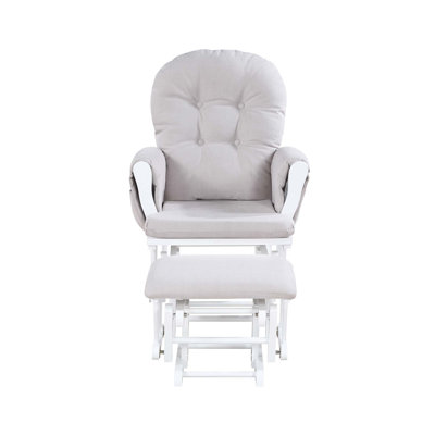Lafever Glider And Ottoman Wood And Fabric