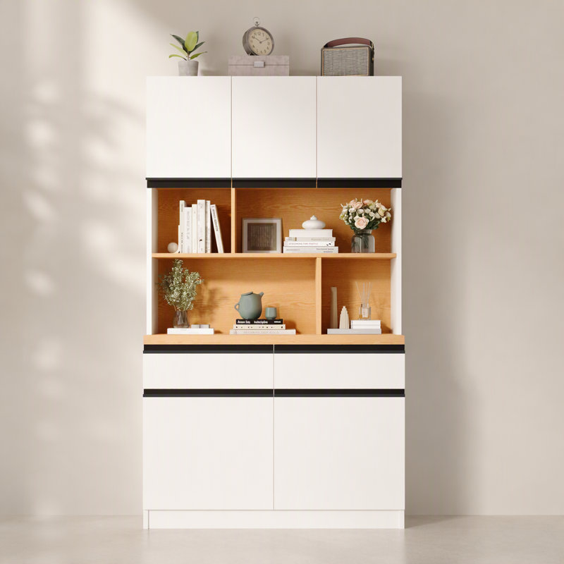 Armoire de rangement autoportante polyvalente avec tablettes réglables et tiroirs pour les besoins d'organisation moderne