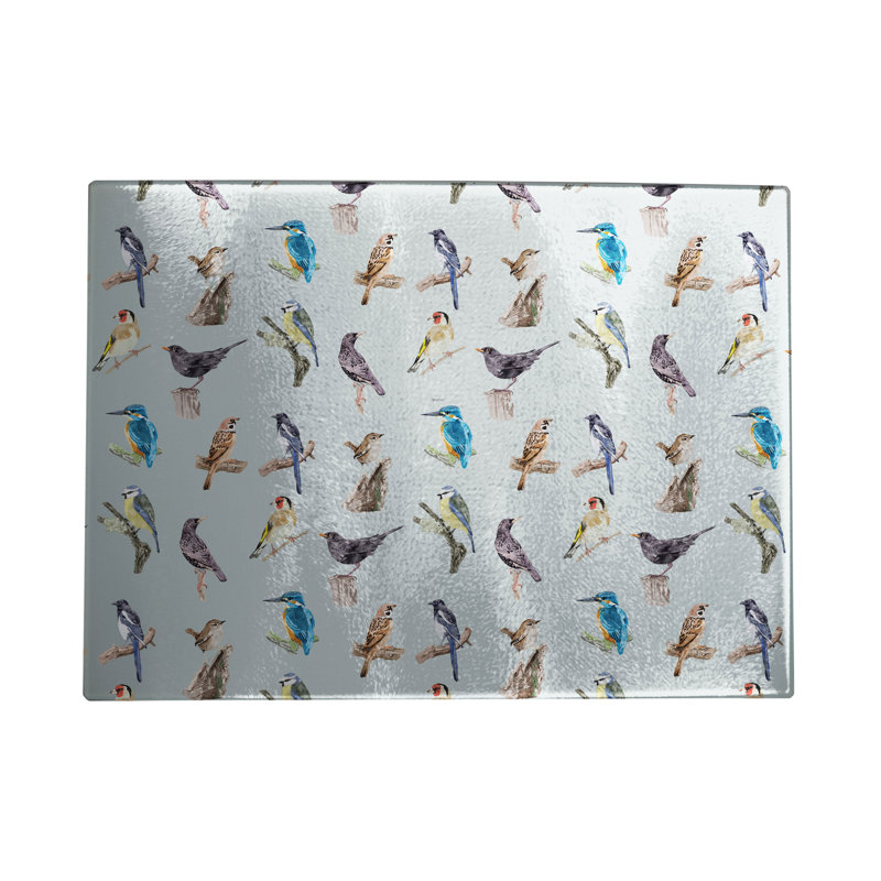 Garden Bird Pattern A4 Textured Chopping B, 39cm L x 20cm W