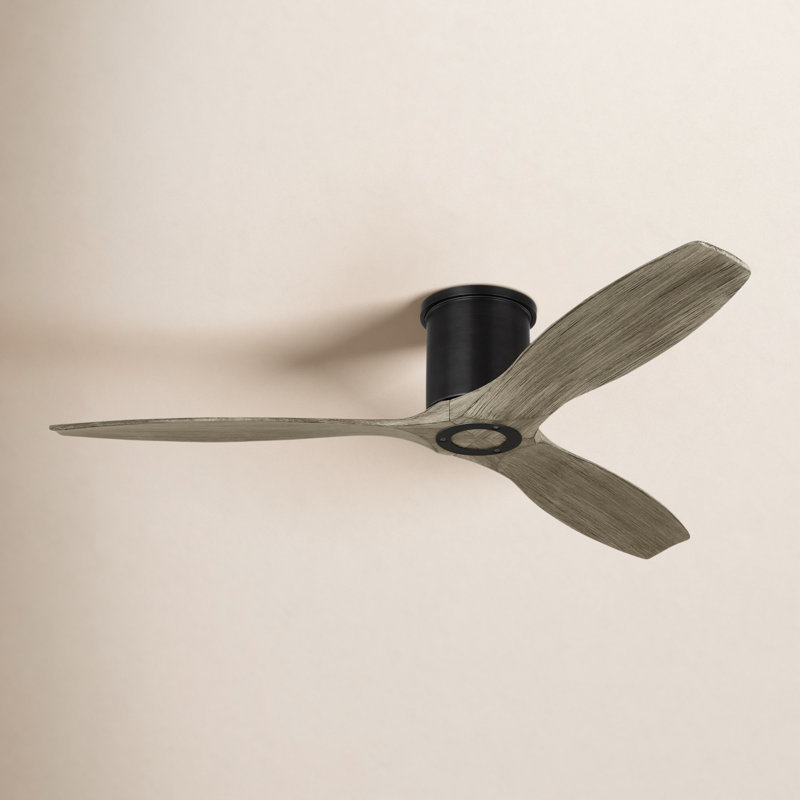 Collins Smart Ceiling Fan, Light Gray Weathered Oak, Aged Pewter