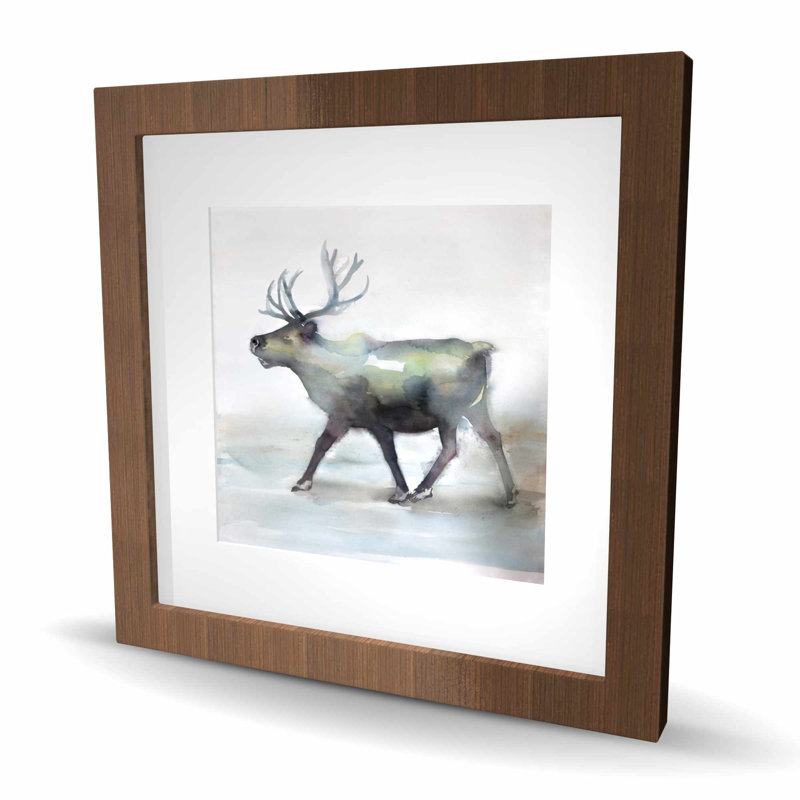 Caribou - Reproduction de faune encadrée pour la décoration de salon