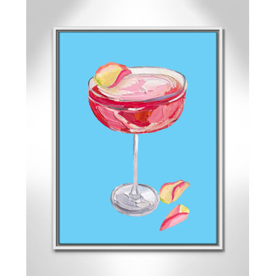 Sparkling Rose Gin Cocktail Print by Straker