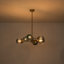 6 - Light Chandelier with Glass Accents 