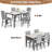 Faux Marble Dining Room Table And Chairs Set For 4-366270926