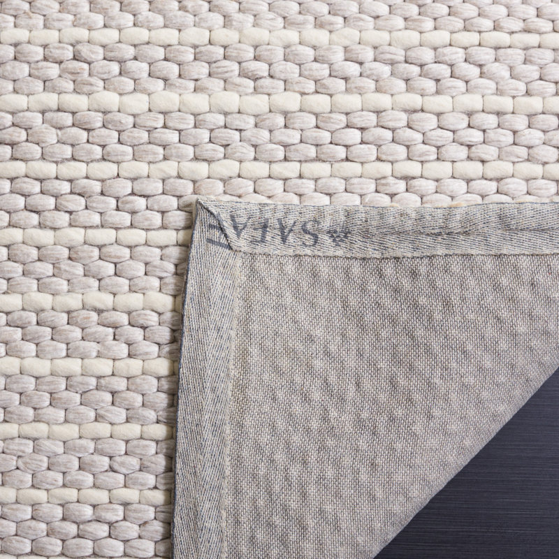Arloe Flatweave Area Rug in Beige/Ivory, Rectangle 5' x 8'