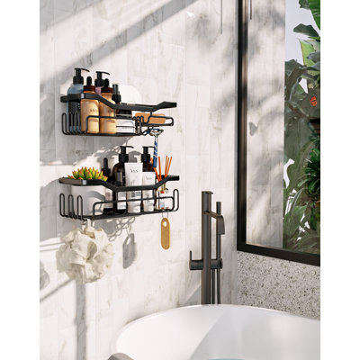 Suction Stainless Steel Shower Shelf