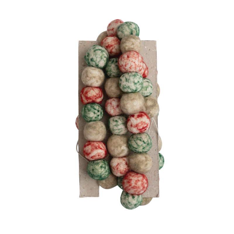 Wool Felt Ball Garland