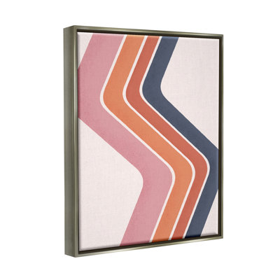 " Retro Smooth Stripe Lines Vintage Shapes Pattern " by JJ Design House LLC