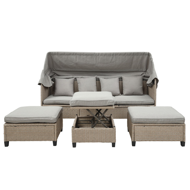 Alatea 7 - Person Patio Conversation Set with Cushions