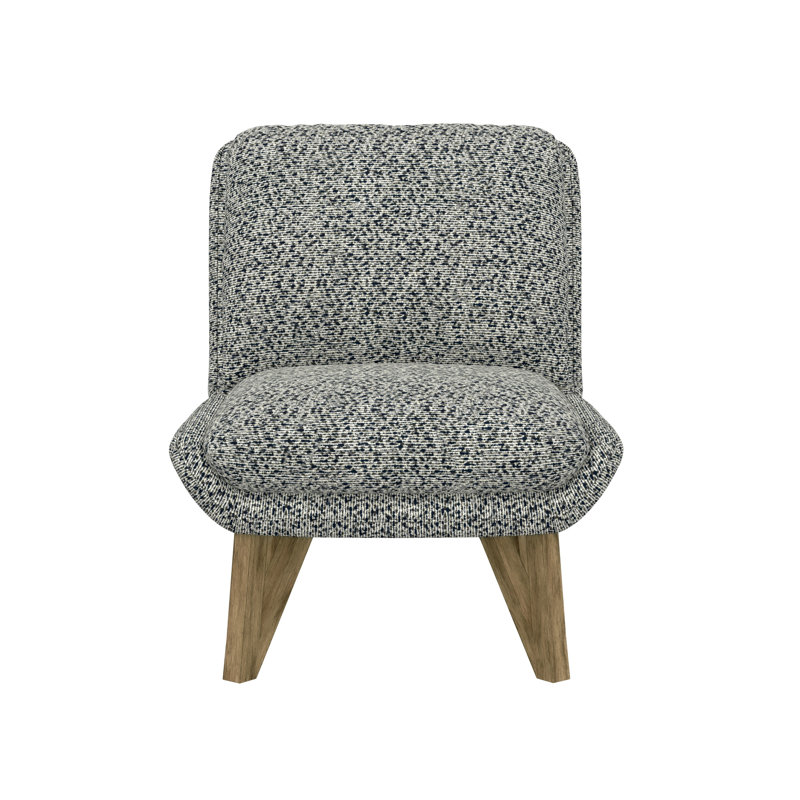 Hakimuddin Upholstered Side Chair, Blue Polyester