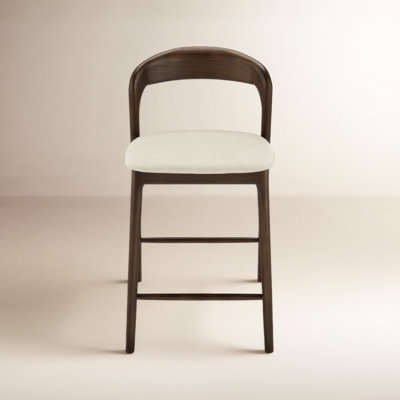 Celestia Upholstered Solid Wood Counter Stool