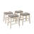Nikolos White Oak and Grey Linen Cushion Counter Stool