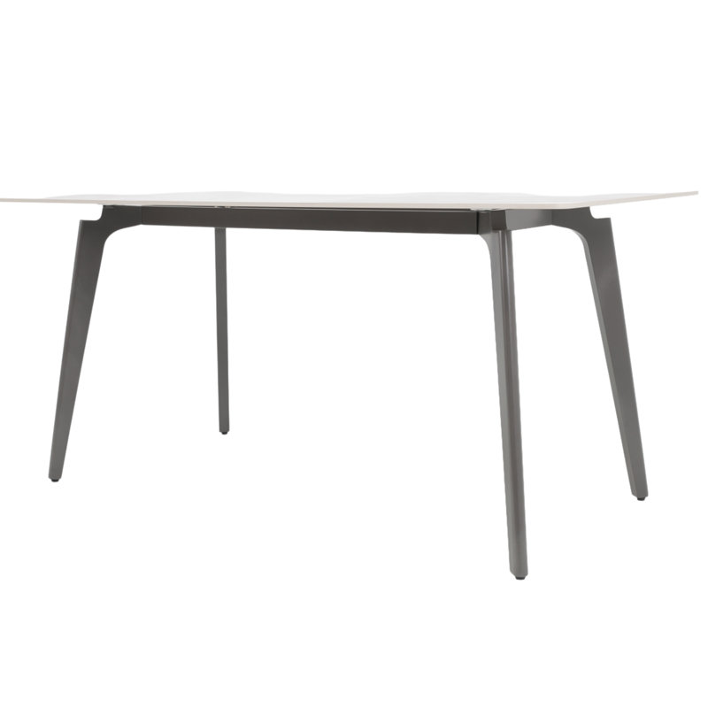 Table de salle à manger 56,69 po, H 28,81 po x L 56,69 po x l 32,21 po, Blanc