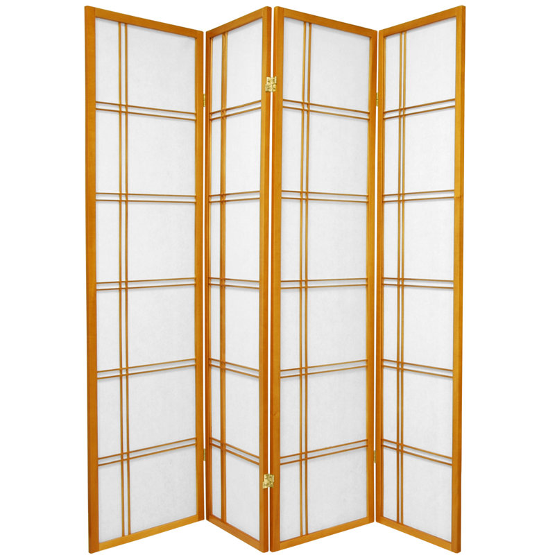 Cloison pliante en papier de riz de 58,75 po Keitez, 4, 6 pi, Miel
