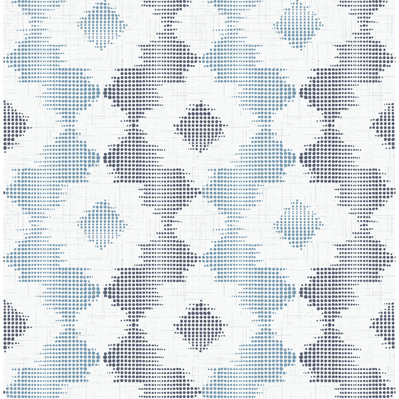 Rouleau de papier peint L 33 pi x l 20,5 po Angeline, Bleu / Noir