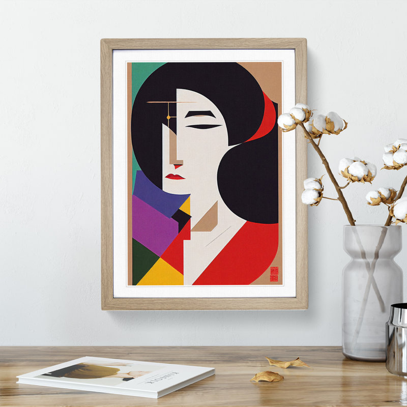 XV1022-4271X Sublime Abstract Geisha - - Wall Art, Paper, 59.4cm H x 42cm W, No Matte