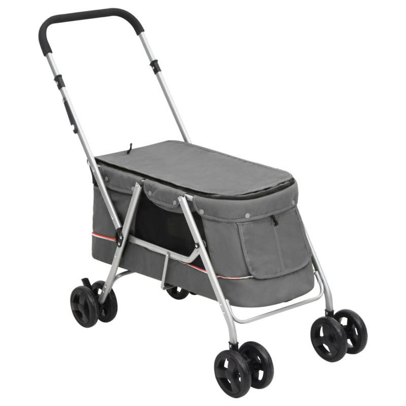 Delvale Collapsible Pet Vehicle Travel Carrier with 1 Door, Grey