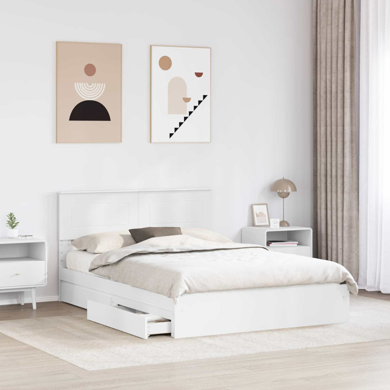 Bed, European Kingsize (160 x 200 cm), White