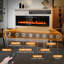 Recessed & Wall Mounted with Thin Electric Fireplace, Remote Control, Timer, Dimmer, 12 Flame Colors-1440792079