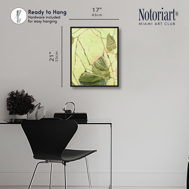 «Layered Vines Floral Decor», impression sur toile par Notoriart, Structure noire, H 16 po x l 20 po