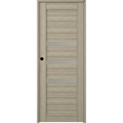Solid + Manufactured Wood Paneled without Installation Hardware Kit Prehung Door
