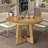Mid-Century 47 Inch Wood Round Pedestal Dining Table For 4 - 6 People, Farmhouse Rustic Kitchen Dinner Table With Cross Base For Home, Dining Room, Living Room Furniture, Effortless Assembly-1300967675