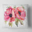 Carré, fleurs de coquelicot stylisées - coussin décoratif traditionnel-60159567