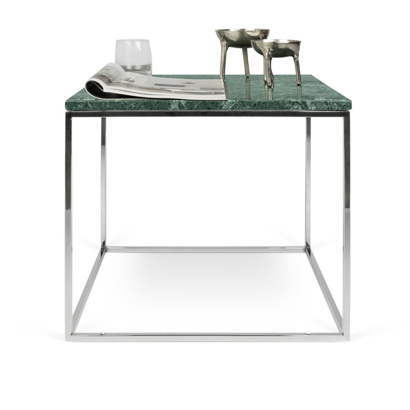 Tonya Frame End Table, Chrome, Green