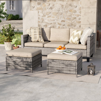 Iga 3 - Person Patio Conversation Set with Cushions