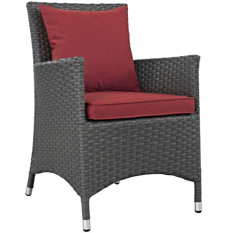 Ensemble repas d'extérieur Sunbrella, Toile toile rouge Sunbrella