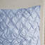 Édredon 8 pièces en coton bleu grand - style Shabby Chic avec détails floraux, comprend 1 édredon, 2 taies décoratives européennes, 3 coussins décoratifs, jupe de lit, articles de literie lavables à la machine-130164534-130164537