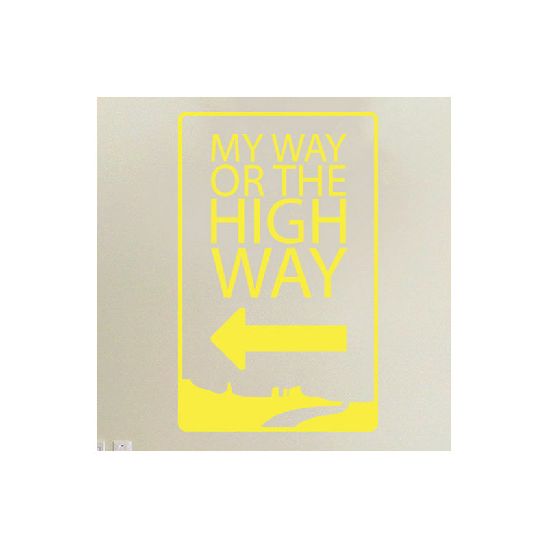 Non-Wall Damaging Wall Decal, Large, Bright Yellow