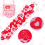 Chemin de table brodé pour la Saint-Valentin Love Heart