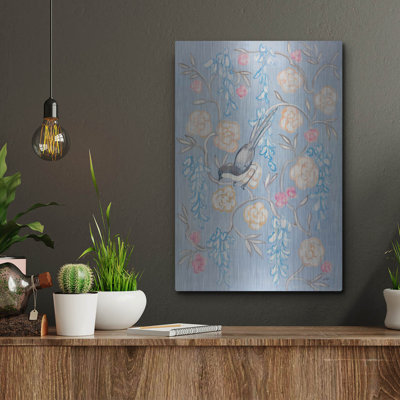 Winston Porter 'Heirloom Chinoiserie Bird 2' by Julia Purinton Metal Wall Art
