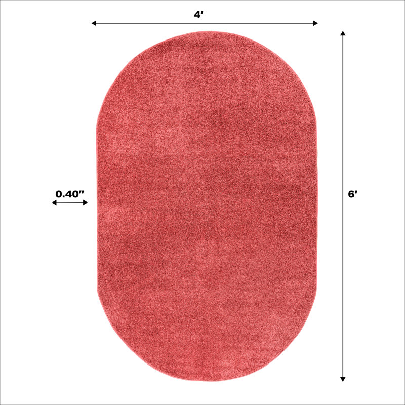Tapis rouge Asalia, Ovale 4 pi x 6 pi