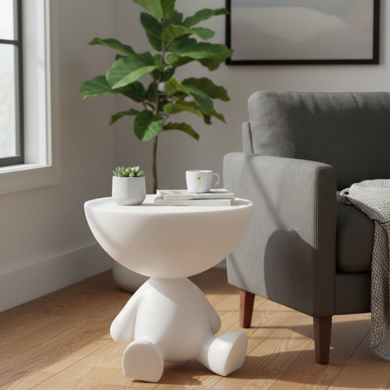 Table d'appoint Teddy, White