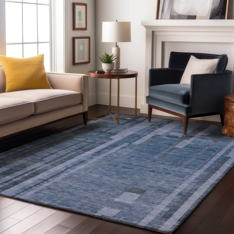 Tapis à rayures Emerson AMF1063 lavable à la machine de qualité supérieure, Rectangle 10 pi x 14 pi