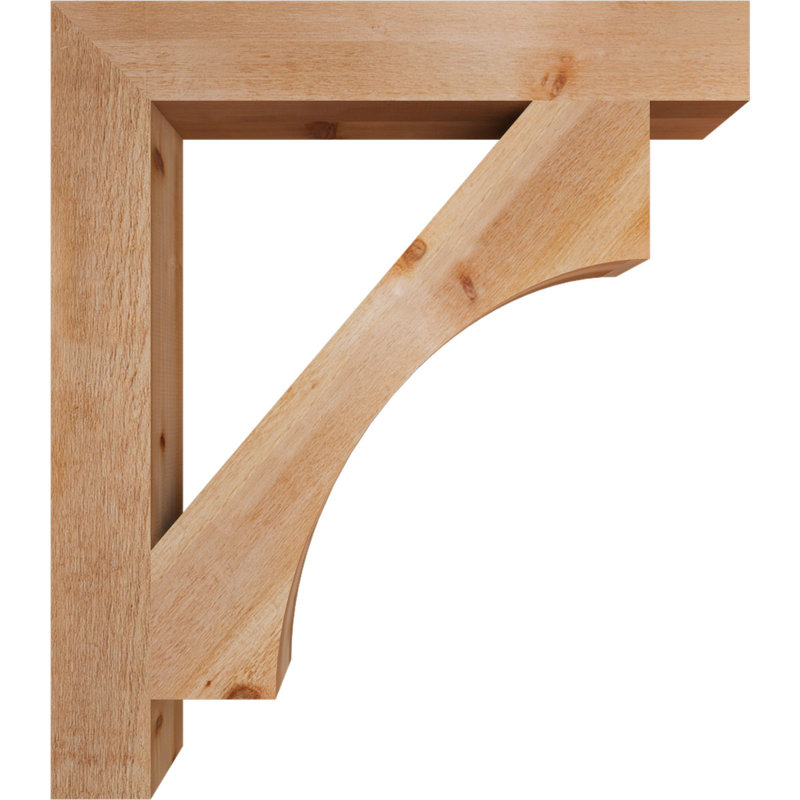 Westlake H W D Wood Bracket / Corbel, 48" H x 6" W x 42" D, Western Red Cedar (Rough Sawn)