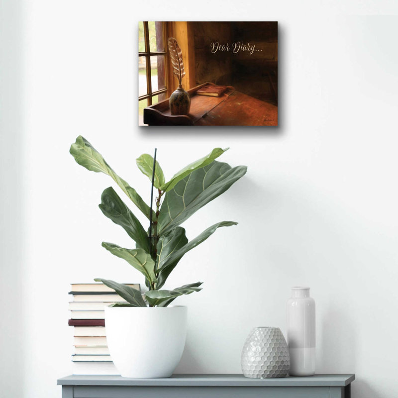 'Dear Diary' by Lori Deiter Acrylic Glass Wall Art, 12" H x 16" W