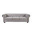Canapé Chesterfield classique en similicuir brun-92761668