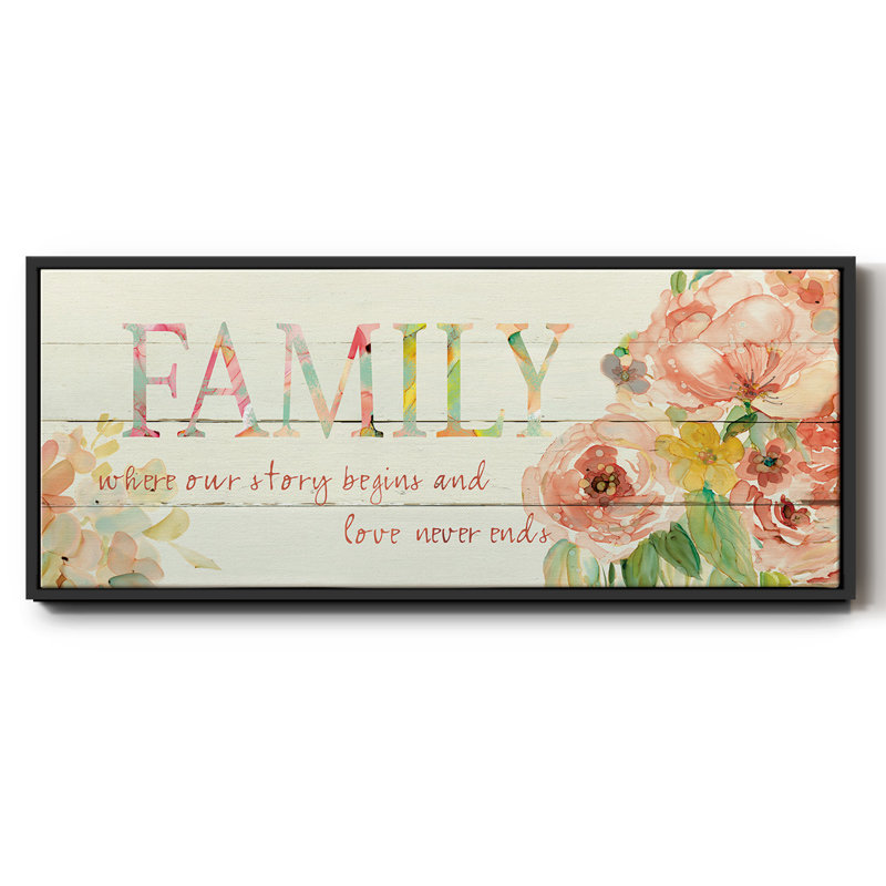 Famille où commence notre histoire - Toile encadrée, H 20 po x l 50 po