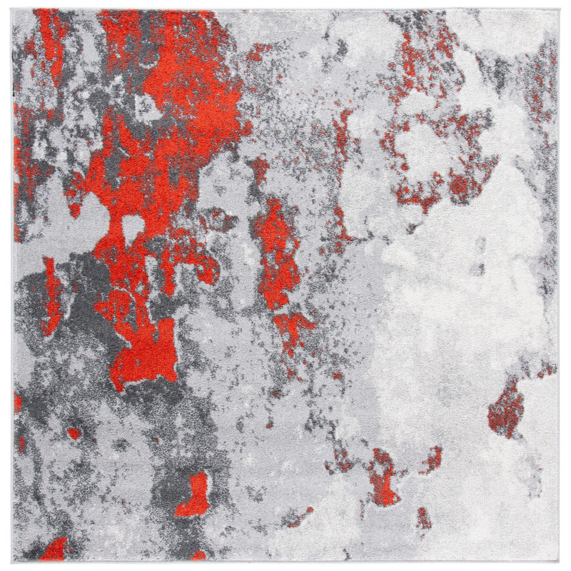 Abrey Performance Abstract Rug, Square 6'