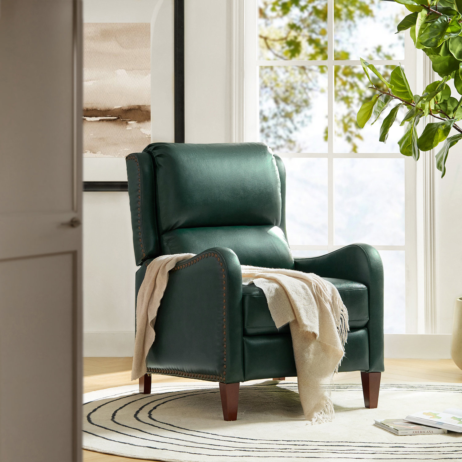 Beecher Genuine Leather Recliner & Reviews | Birch Lane