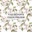 Ensemble d'édredon 6 pièces French Country - Ensemble de literie et coussin décoratif Floral Blossom Air-131229385
