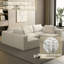 104,32 * 70,86 Canapé-lit modulaire modulaire, canapé modulaire avec méridienne et repose-pieds, ensemble modulaire convertible en forme de U. Éponge compressée, blanc.-796936661