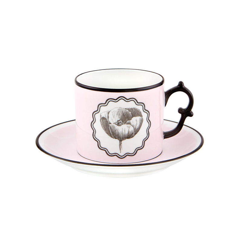 Herbariae Handmade Porcelain Teacup and Saucer