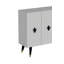 Console moderne avec tablettes multiples, blanc et noir avec accents dorés, 47,2 x 31,5 x 11,6 pouces | 100% panneau de particules enduit de mélamine, épaisseur: 0,7 pouce | Design mural, élégant et fonctionnel-1844097557