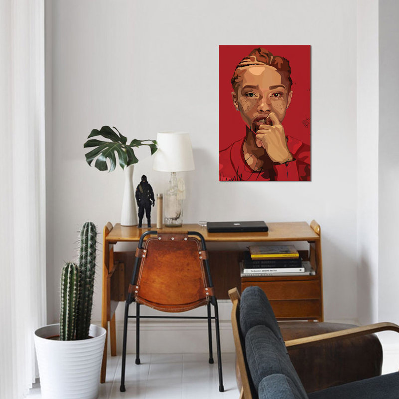 « freckles fille », impression sur toile, H 12 po x l 8 po x P 0,75 po, Toile tendue, Pas de tapis