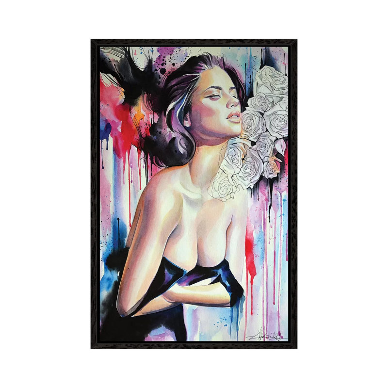 Constant Craving II by Ellectra Art - Painting on Canvas, Black Framed, 66.04cm H x 45.72cm W x 3.81cm D